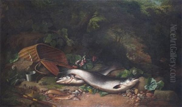 The Day's Catch Oil Painting by John Bucknell Russell