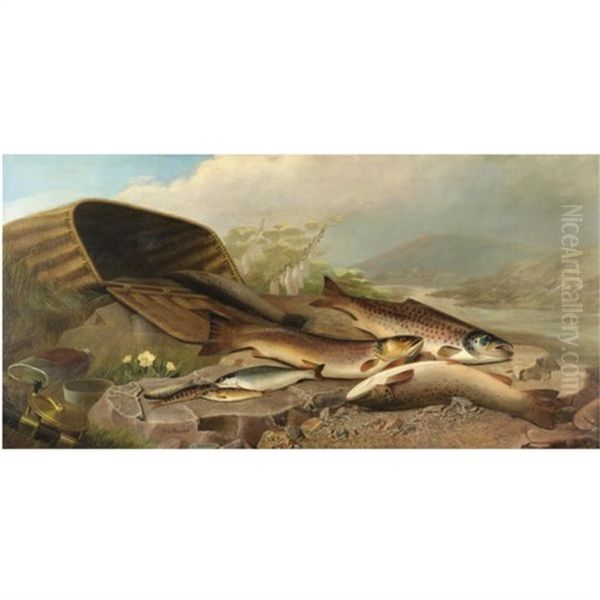 The Day's Catch Oil Painting by John Bucknell Russell