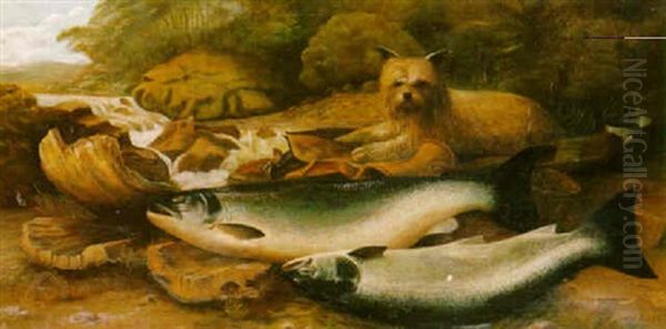 Guarding The Catch Oil Painting by John Bucknell Russell