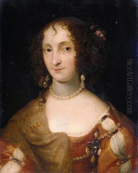 Portrait Of A Lady (duchess Of Lennox?) Oil Painting by Theodore Russell