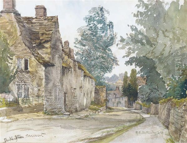 Beckington, Somerset Oil Painting by Albert Ernest Bottomley