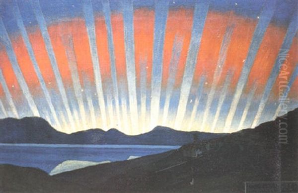 Aurora Boreale Oil Painting by Luigi Russolo