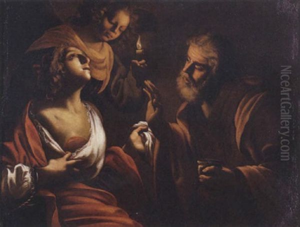 The Martyrdom Of Saint Agnes Oil Painting by Francesco Rustici