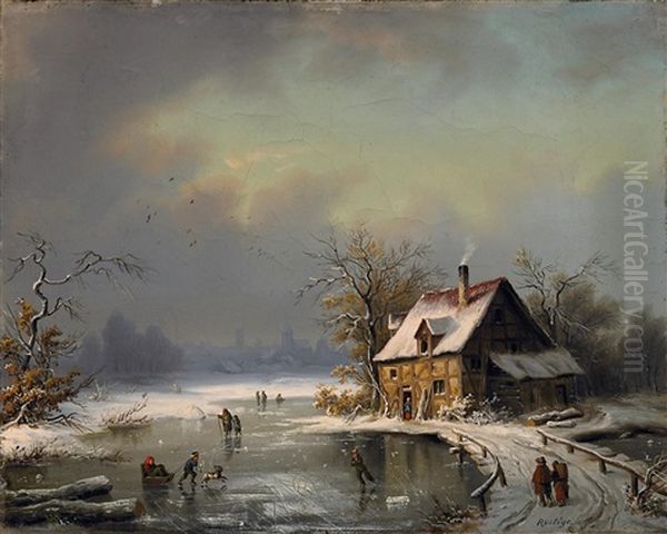 Winterabend by Heinrich Franz Gaudenz von Rustige