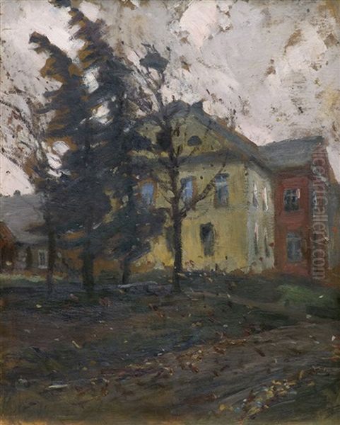 Old Nest (family Manor) Oil Painting by Ferdynand Ruszczyc