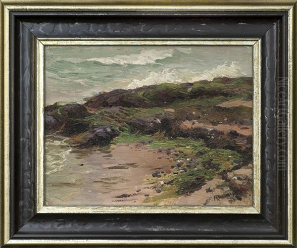 Sea Shore At Rugia Island Oil Painting by Ferdynand Ruszczyc