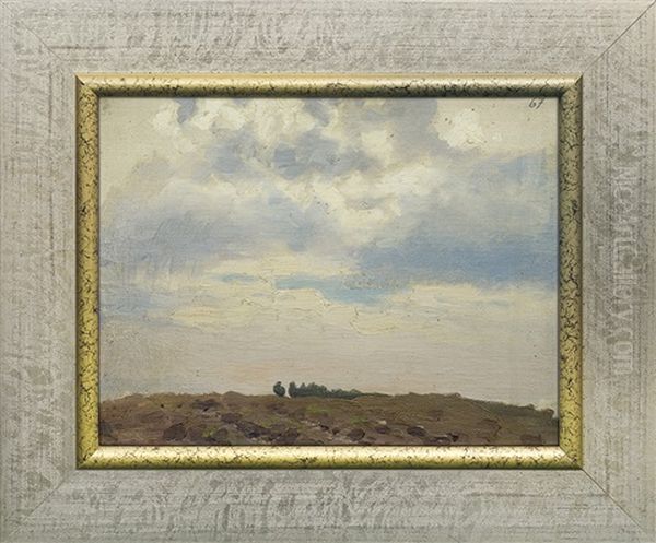 Landscape With Clouds Oil Painting by Ferdynand Ruszczyc