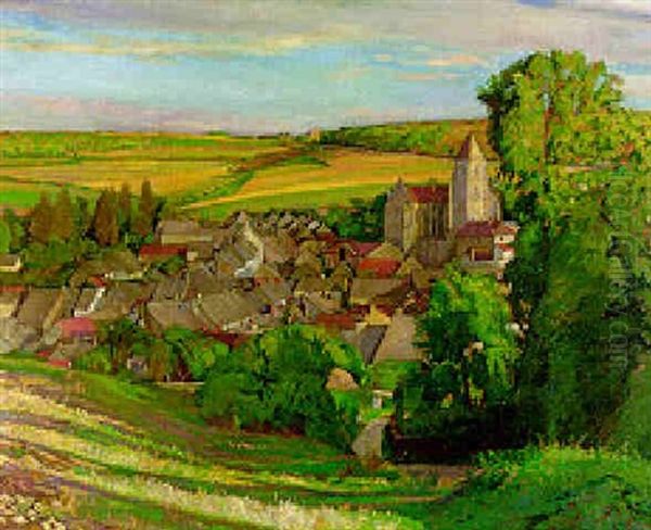 St. Seine L'abbaye Oil Painting by Albert Daniel Rutherston