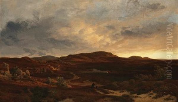 Wilseder Berg Oil Painting by Johann Valentin Ruths