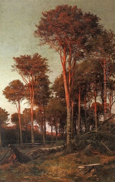 Herbstlicher Wald Oil Painting by Johann Valentin Ruths