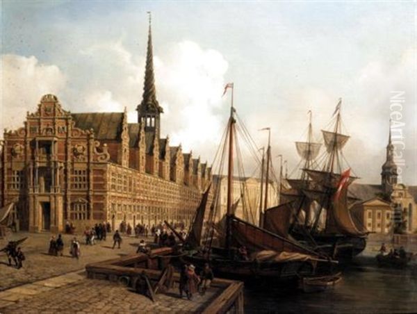 View Of Copenhagen Oil Painting by Johannes Rutten