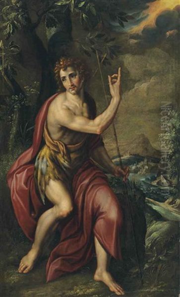 Saint John The Baptist Oil Painting by Francesco (il Polidorino) Ruviale