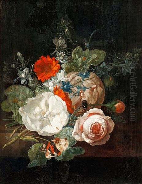 Stillleben Mit Blumen Oil Painting by Rachel Ruysch