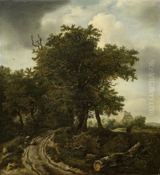 Bewaldete Landschaft Mit Weg Oil Painting by Jacob Salomonsz van Ruysdael