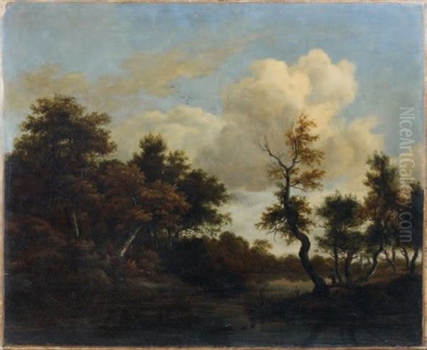 Paysage Boise Traverse Par Une Riviere Oil Painting by Jacob Salomonsz van Ruysdael