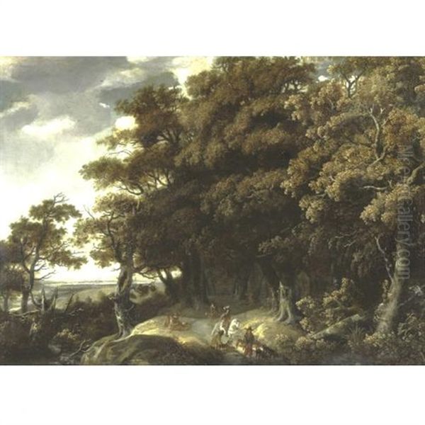 Extensive Landscape With Travelers by Jacob Salomonsz van Ruysdael