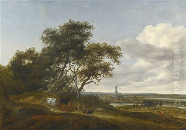 A View Of Amersfoort Oil Painting by Salomon van Ruysdael