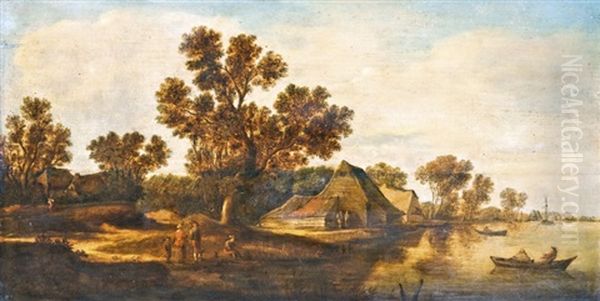 Vizparti Taj Oil Painting by Salomon van Ruysdael