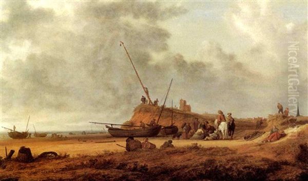 Strandlandschaft Mit Dunen Oil Painting by Salomon van Ruysdael