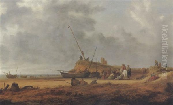 Strandlandschaft Mit Dunen Oil Painting by Salomon van Ruysdael