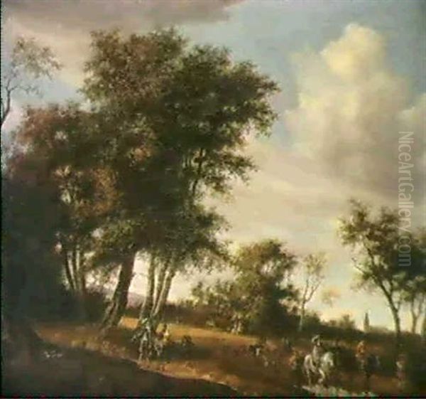 Cavaliers Dans Un Paysage De Foret Oil Painting by Salomon van Ruysdael