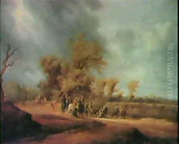 Die Bekehrung Des Saulus Oil Painting by Salomon van Ruysdael