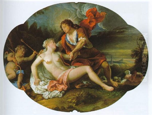 Apollo Und Amor In Einer Landschaft Oil Painting by Peter Jansz van Ruyven