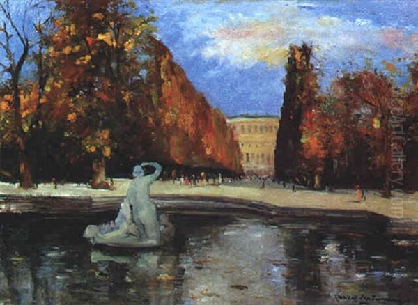 Motiv Aus Schonbrunn Oil Painting by Anton Ruzicka-Lautenschlaeger