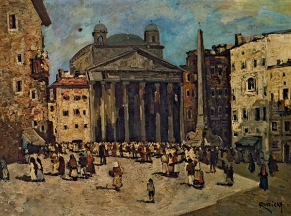 Pantheon Oil Painting by Hans Ruzicka-Lautenschlaeger