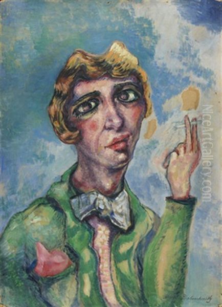 Jeune Homme A La Cigarette Oil Painting by Nicholai Ryabushinsky