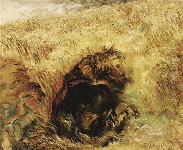 Le Repos (resting), Or, La Campagne Oil Painting by Issachar ber Ryback