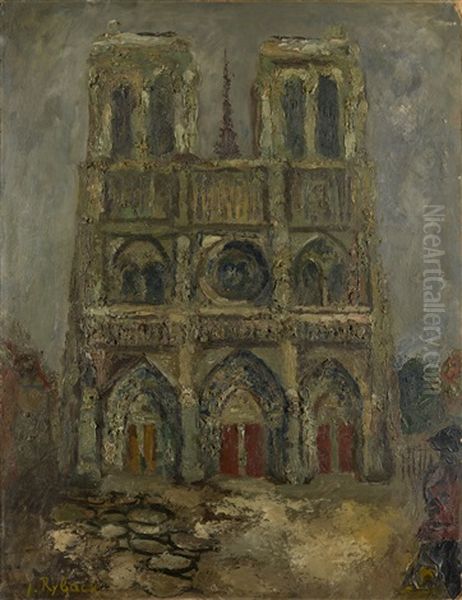 Notre-dame De Paris Oil Painting by Issachar ber Ryback