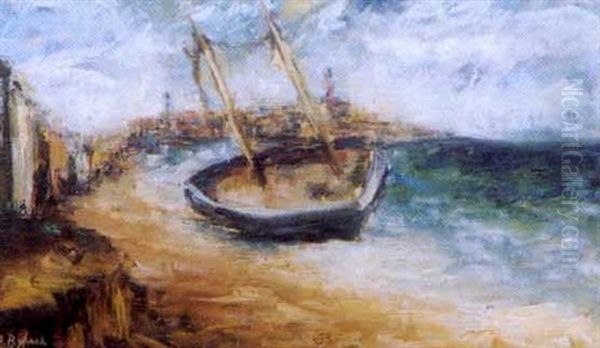 Bateau Oil Painting by Issachar ber Ryback