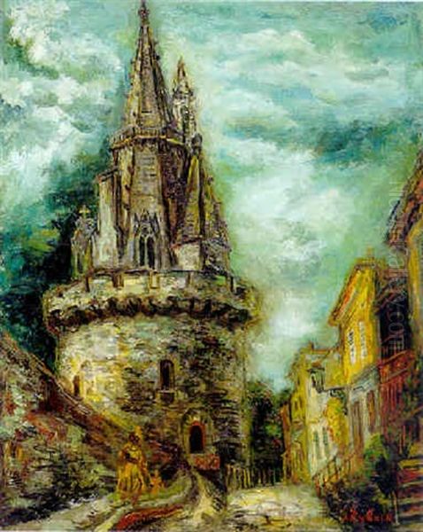 La Vielle A La Rochelle Oil Painting by Issachar ber Ryback