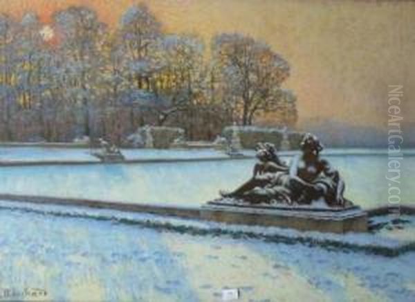 Versailles Sous La Neige Oil Painting by Paul Louis Bouchard