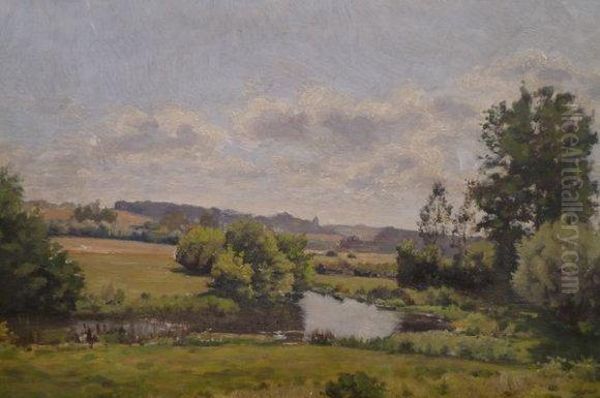 Paysage De Campagne Oil Painting by Paul Louis Bouchard