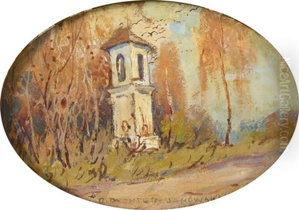 Chapel Oil Painting by Bronislawa Rychter-Janowska