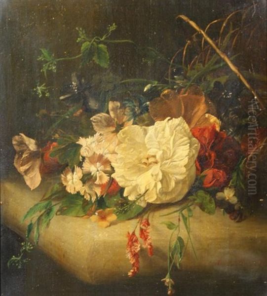 Bloemstilleven Oil Painting by Anna Francisca de Ryck