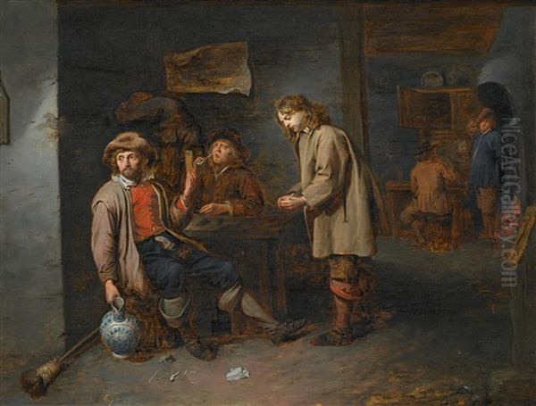 In Der Schenke Oil Painting by David Ryckaert III