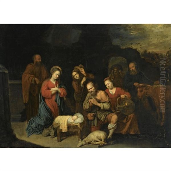 Adoration Of The Shepherds Oil Painting by David Ryckaert III