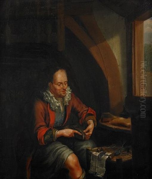 Hos Skomakaren Oil Painting by David Ryckaert III