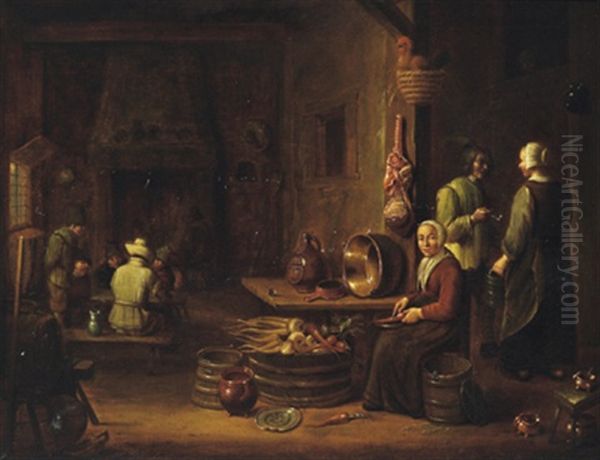 Bauernwirtschaft Oil Painting by David Ryckaert III