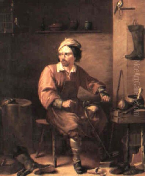 The Cordwainer Oil Painting by David Ryckaert the Elder