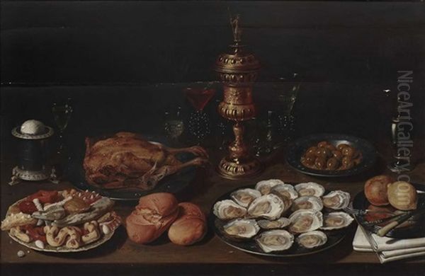 Stillleben Oil Painting by David Ryckaert the Younger