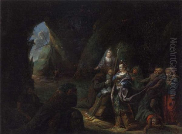 The Temptation Of Saint Antony Oil Painting by David Ryckaert the Younger