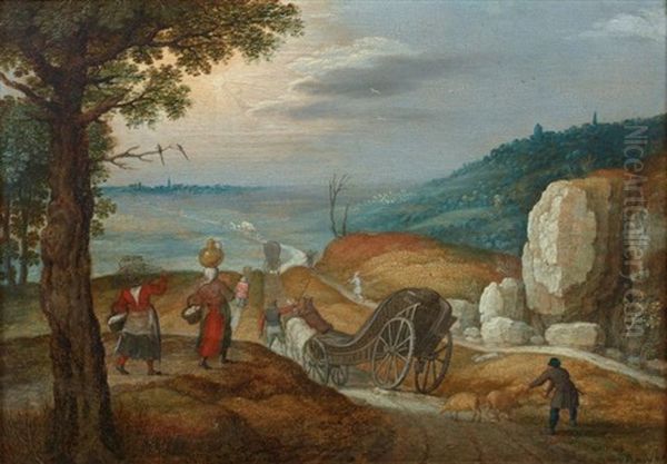 Le Depart Pour Le Marche Oil Painting by Marten Ryckaert