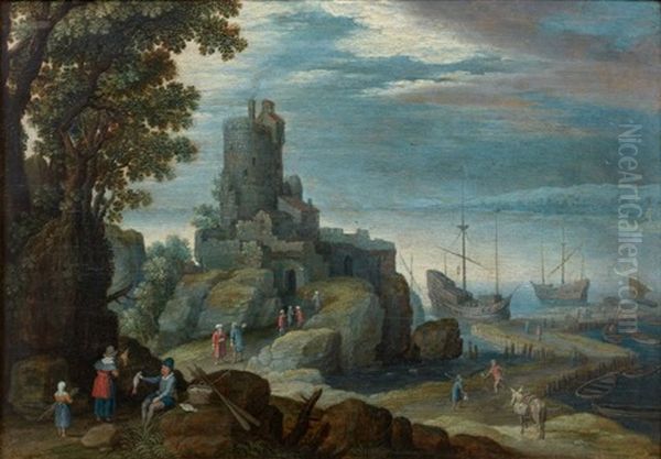 Littoral Anime De Personnages Oil Painting by Marten Ryckaert