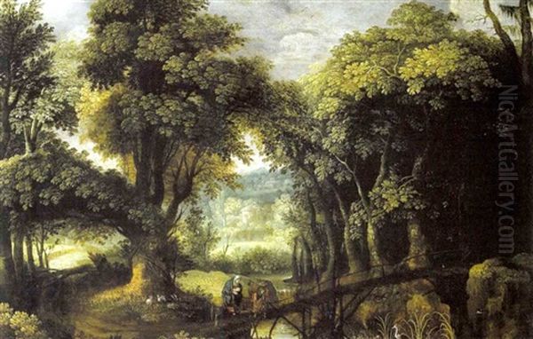 The Flight Into Egypt Oil Painting by Marten Ryckaert