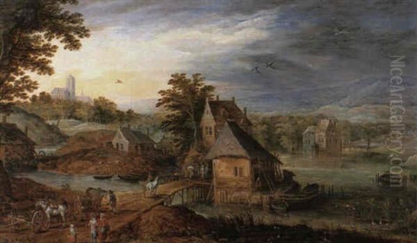 Genre Scene Oil Painting by Marten Ryckaert