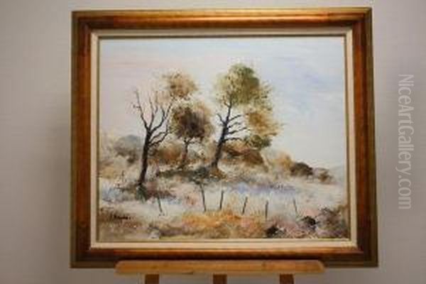 Paysage Oil Painting by E. Bouche